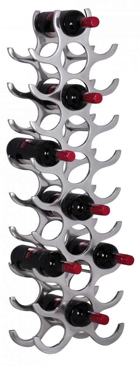 Weinregal Aluminium Argenté 27 Bouteilles 31x98x14 cm | Design Moderne Weinregal Aluminium Argenté 27 Bouteilles 31x98x14 cm | Design Moderne