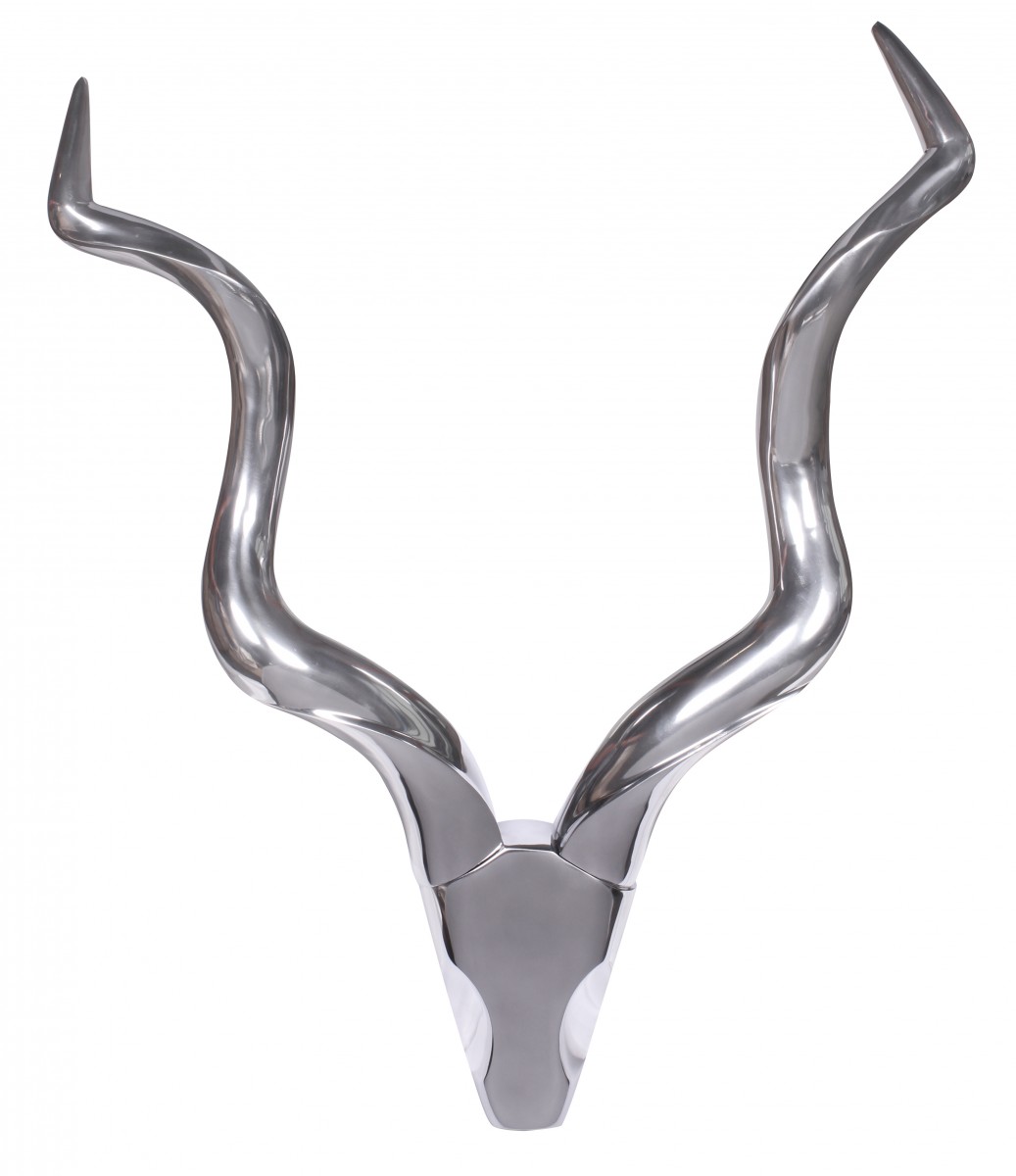 Deko Cerf en Aluminium Argenté | 80x110x10 cm | Design Moderne Deko Cerf en Aluminium Argenté | 80x110x10 cm | Design Moderne