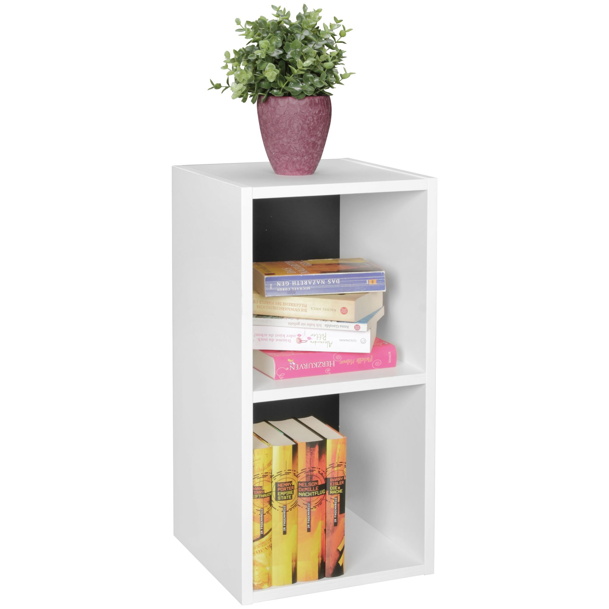 Étagère en bois blanc et noir | 30x60x30 cm | 2 compartiments Étagère en bois blanc et noir | 30x60x30 cm | 2 compartiments