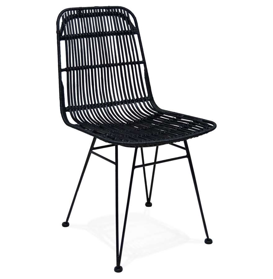 Alterego Chaise PANAMA Couleur du piètement Noir Assise Noir