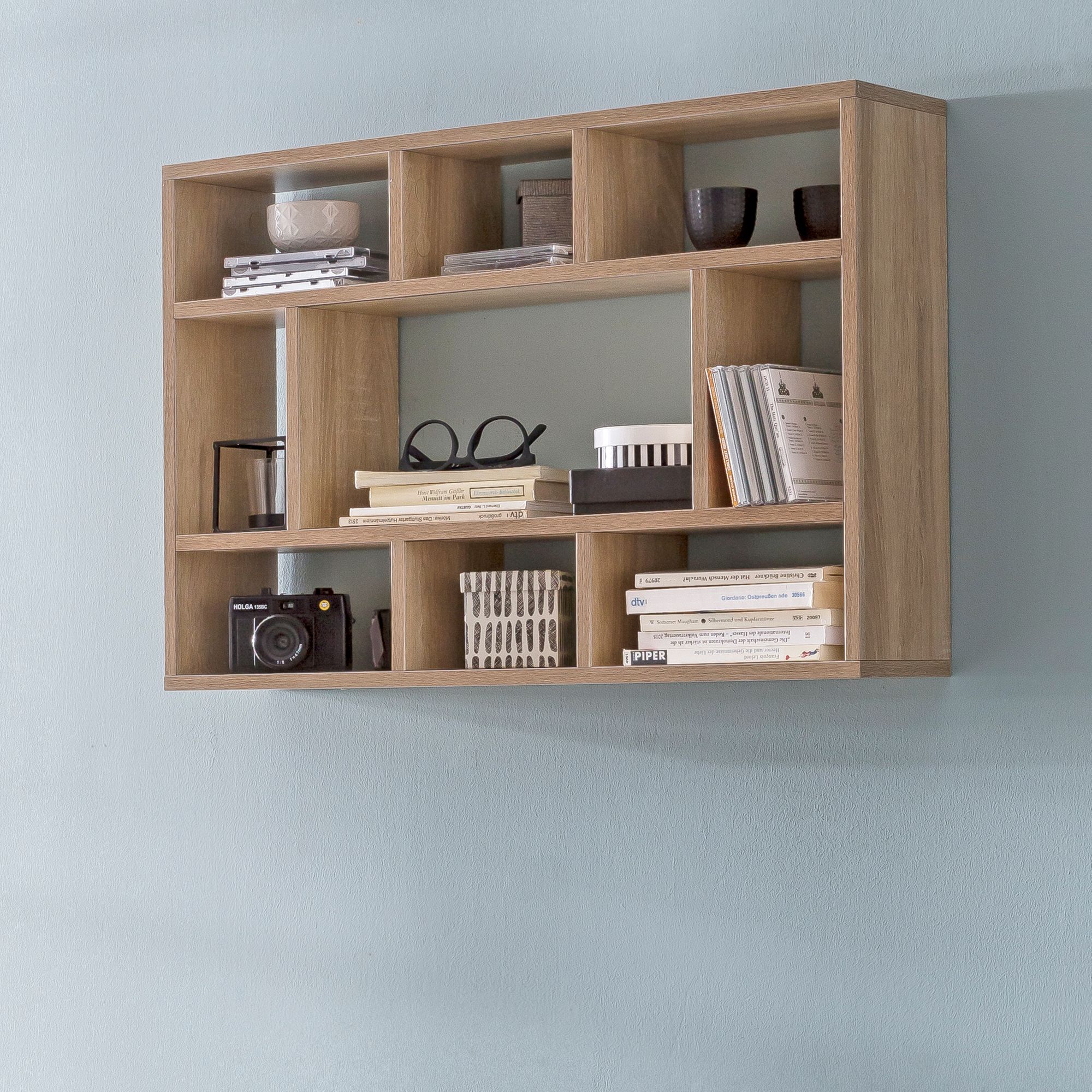 Étagère murale | Bois panneau mélaminé | Sonoma Chêne | 75x51x16 cm Étagère murale | Bois panneau mélaminé | Sonoma Chêne | 75x51x16 cm