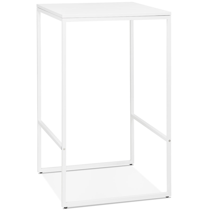 Table haute industrielle ORTOS blanche | Blanc | 60x60x102 cm