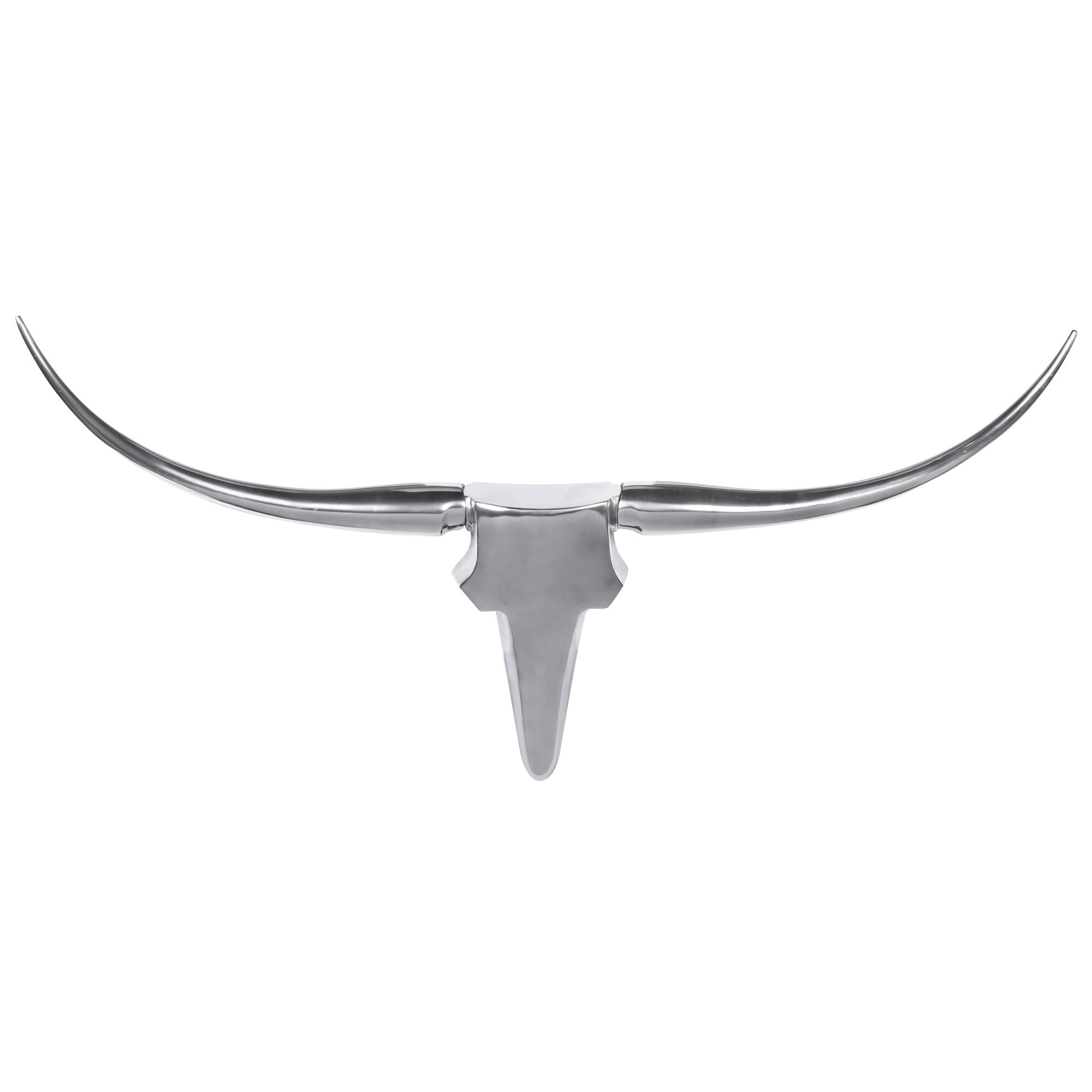 Deko Geweih Bull M Aluminium Argenté | 100x40x6 cm | Décoration Murale Moderne Deko Geweih Bull M Aluminium Argenté | 100x40x6 cm | Décoration Murale Moderne