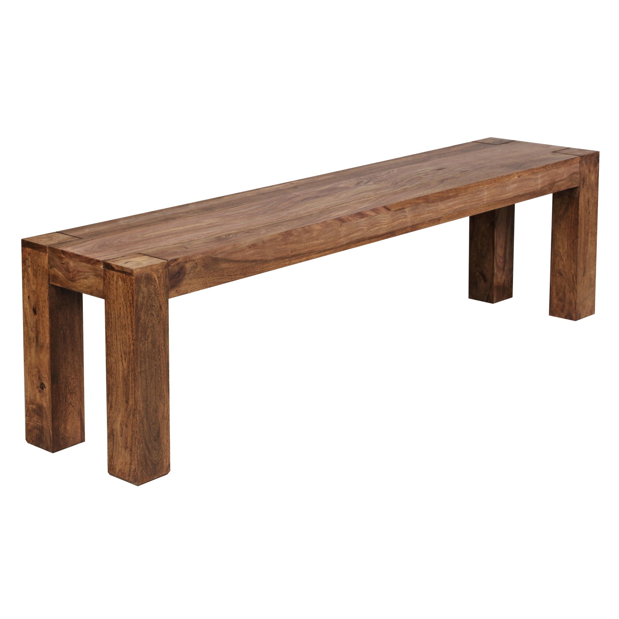 Banc de salle à manger MUMBAI en bois massif Sheesham | Couleur Sheesham | 160 x 45 x 35 cm Banc de salle à manger MUMBAI en bois massif Sheesham | Couleur Sheesham | 160 x 45 x 35 cm