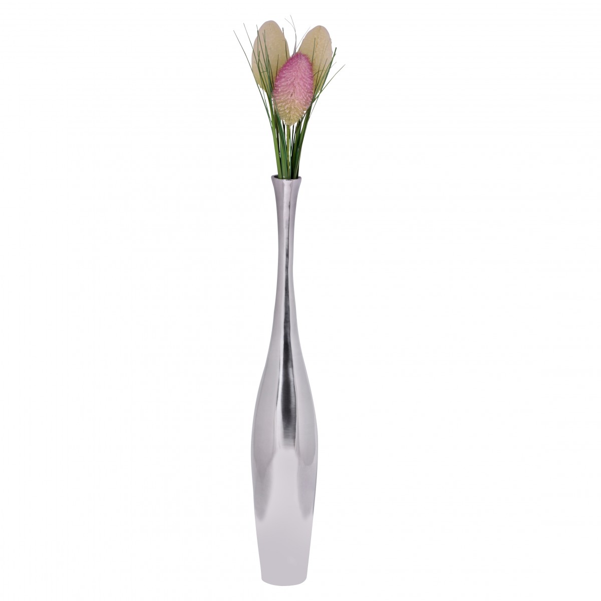 Vase décoratif BOTTLE S | Aluminium argenté moderne | 75 cm Vase décoratif BOTTLE S | Aluminium argenté moderne | 75 cm