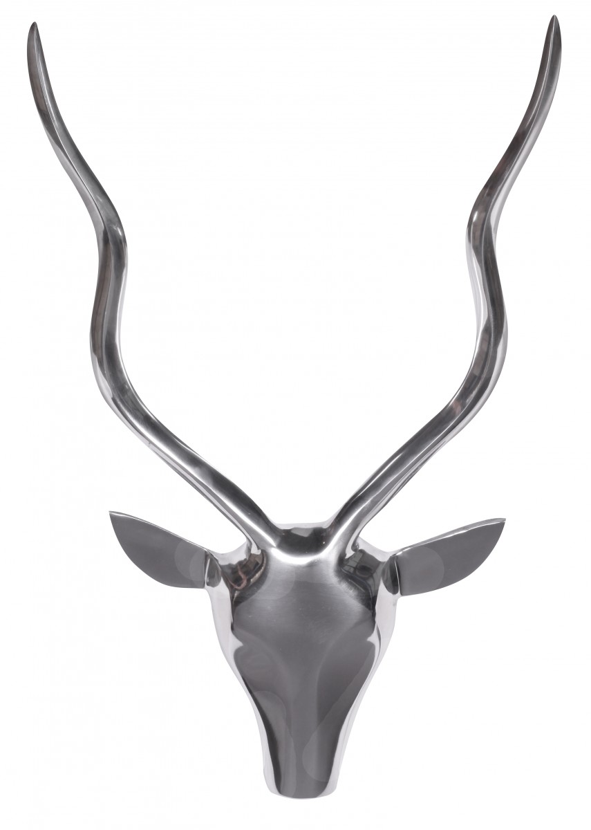 Déco Bois de Cerf Aluminium Argenté 33x54x4 cm | Design Rustique Unique Déco Bois de Cerf Aluminium Argenté 33x54x4 cm | Design Rustique Unique