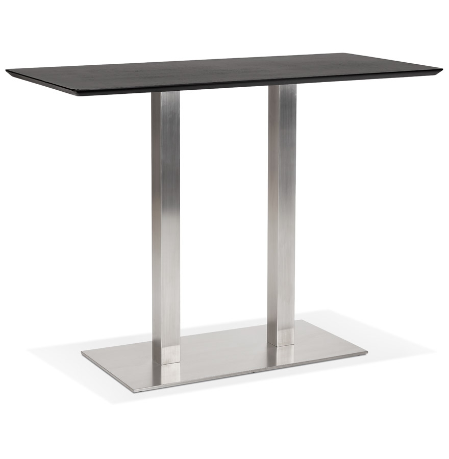 Table haute design MAMBO BAR | Plateau MDF frêne noir | Noir | 150x70x100 cm