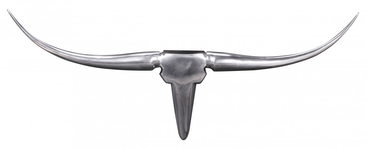 Décoration murale bois de cerf en aluminium argenté | Aluminium | 74 x 35 x 5 cm Décoration murale bois de cerf en aluminium argenté | Aluminium | 74 x 35 x 5 cm