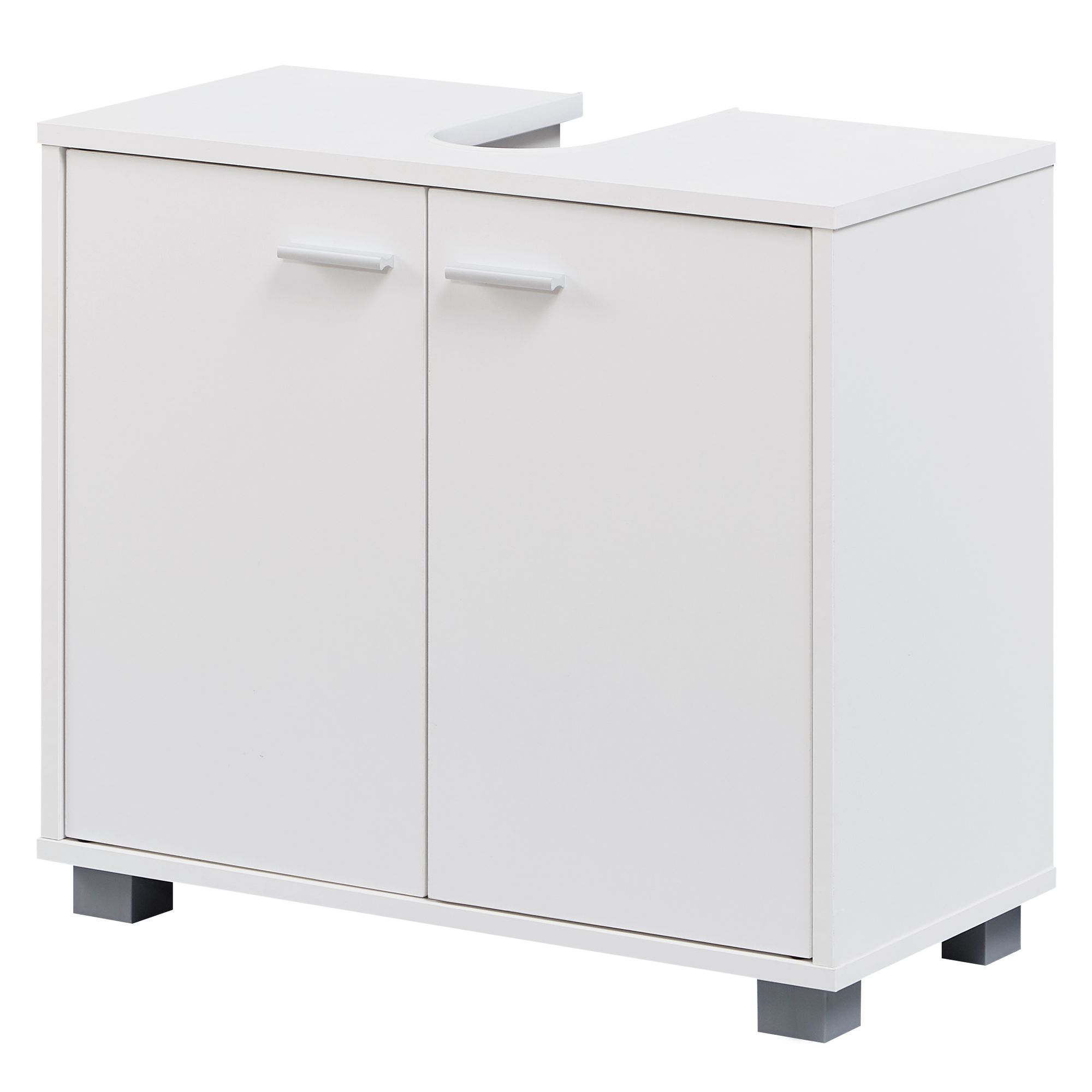 Design wastafelmeubel wl1.344 badkamermeubel met 2 deuren wit