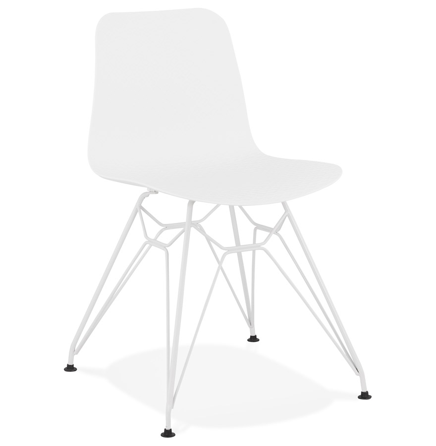 Chaise contemporaine GAUDY | Blanc | 49x47x78 cm